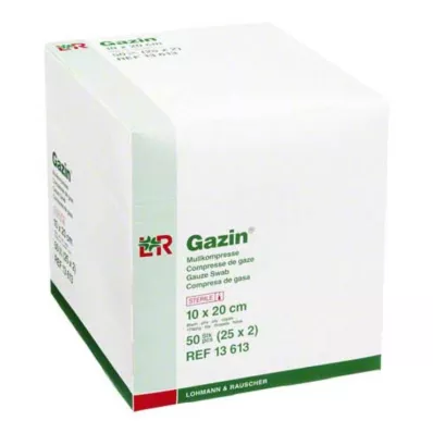GAZIN Compresse de gaze 10x20 cm stérile, 8 plis, 25X2 pces