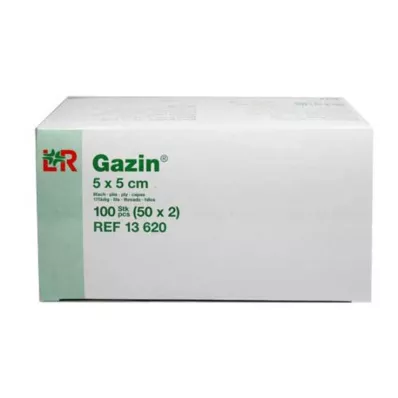 GAZIN Compresse de gaze 5x5 cm stérile 8 plis, 50X2 pces
