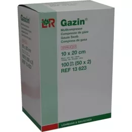 GAZIN Compresse de gaze 10x20 cm, stérile, 8 plis, 50X2 pces