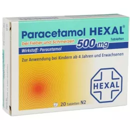 PARACETAMOL 500 mg HEXAL contre la fièvre et les douleurs, 20 pcs