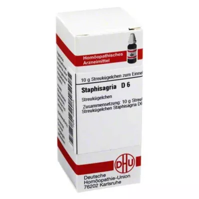 STAPHISAGRIA Globules D 6, 10 g