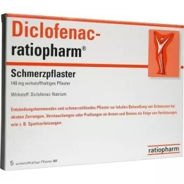 DICLOFENAC-Pansement antidouleur ratiopharm, 5 pces