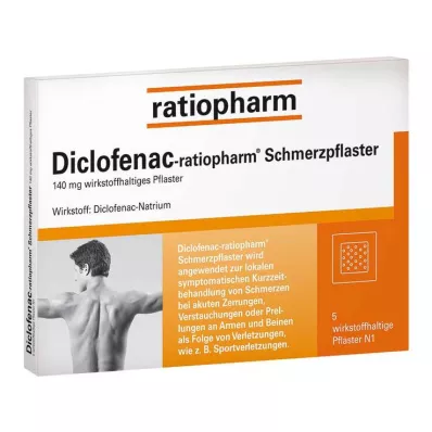 DICLOFENAC-Pansement antidouleur ratiopharm, 5 pces