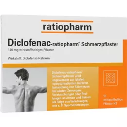 DICLOFENAC-Pansement antidouleur ratiopharm, 10 pces