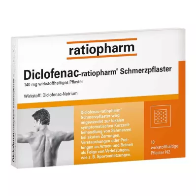DICLOFENAC-Pansement antidouleur ratiopharm, 10 pces