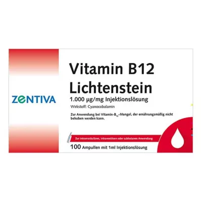 VITAMIN Ampoules de B12 1.000 μg Lichtenstein, 100X1 ml