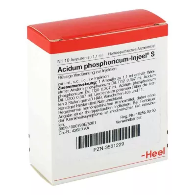 ACIDUM PHOSPHORICUM INJEEL Ampoules S, 10 pces