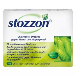 STOZZON Comprimés enrobés de chlorophylle, 40 comprimés