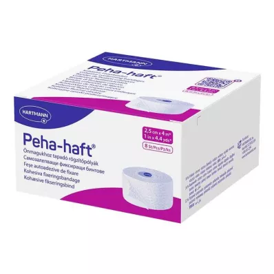 Peha Bandage de fixation adhésif sans latex 2,5 cm x 4 m, 8 pc