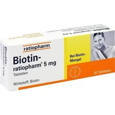 BIOTIN-RATIOPHARM 5 mg comprimés, 30 pcs