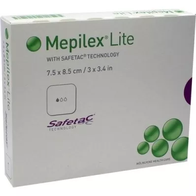 MEPILEX Pansement mousse Lite 7,5x8,5 cm stérile, 5 pces