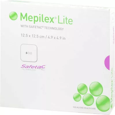 Pansement en mousse Mepilex Lite 12,5x12,5 cm stérile, 5 pc Pansement en mousse Mepilex Lite 12,5x12,5 cm stérile, 5 pc
