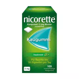 NICORETTE 2 mg gomme à mâcher freshmint, 105 pces