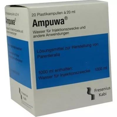 AMPUWA Ampoules en plastique pour injection/perfusion, 20X20 ml