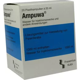 AMPUWA Ampoules en plastique pour injection/perfusion, 20X20 ml