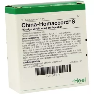 CHINA HOMACCORD Ampoules S, 10 pces