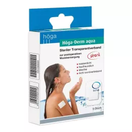 HÖGA-DERM Pansement transp. aqua ste.avec rétenteur 5x7 cm, 5 pces