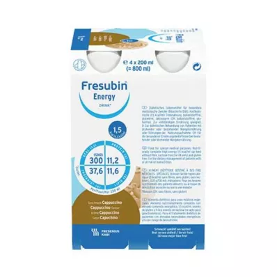 FRESUBIN ENERGY DRINK Gourde Cappuccino, 4X200 ml
