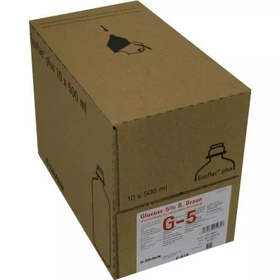 Glucose 5% B.Braun Ecoflac P, 10X500 ml