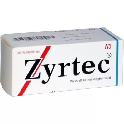 ZYRTEC Comprimés pelliculés, 100 pc