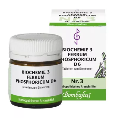 Bombastus Biochemie 3 Ferrum phosphoricum D 6, 80 pc Bombastus Biochemie 3 Ferrum phosphoricum D 6, 80 pc
