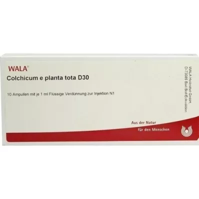 COLCHICUM E planta tota D 30 ampoules, 10X1 ml