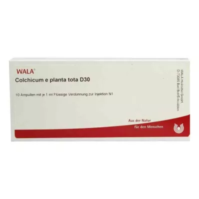 COLCHICUM E planta tota D 30 ampoules, 10X1 ml COLCHICUM E planta tota D 30 ampoules, 10X1 ml