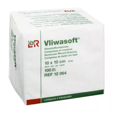 VLIWASOFT Compresses non tissées 10x10 cm non stériles 4l, 100 pces