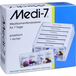 MEDI 7 boîtes de médicaments pour 7 jours, blanc, 1 pc