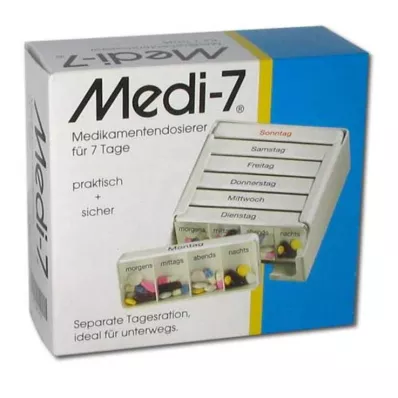 MEDI 7 boîtes de médicaments pour 7 jours, blanc, 1 pc MEDI 7 boîtes de médicaments pour 7 jours, blanc, 1 pc