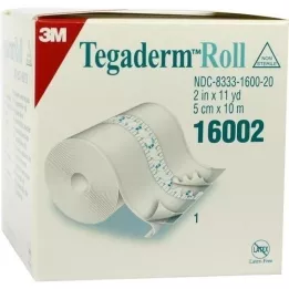 TEGADERM Pansement adhésif 3M 5 cmx10 m rouleau 16002, 1 pc