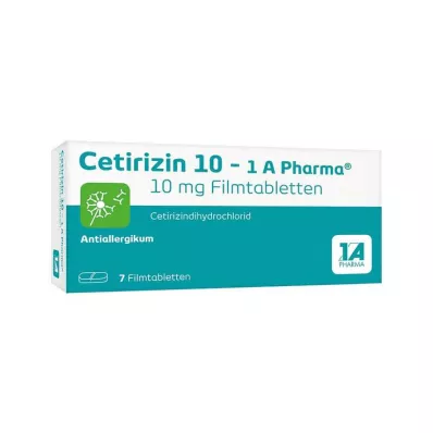 CETIRIZIN 10-1A Pharma comprimés pelliculés, 7 pc CETIRIZIN 10-1A Pharma comprimés pelliculés, 7 pc