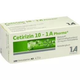 CETIRIZIN 10-1A Pharma comprimés pelliculés, 100 pc