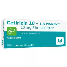 CETIRIZIN 10-1A Pharma comprimés pelliculés, 100 pc
