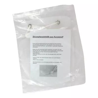 STRUMPFANZIEHHILFE Plastique avec bande, 1 pc