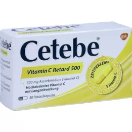 CETEBE Gélules à libération prolongée de vitamine C 500 mg, 30 gélules