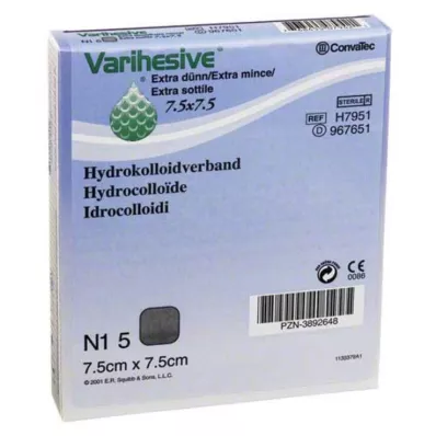 VARIHESIVE extra fin 7,5x7,5 cm HKV hydroactif, 5 pces