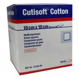 CUTISOFT Cotton Compr.10x10 cm stérile 12x, 25X2 pces