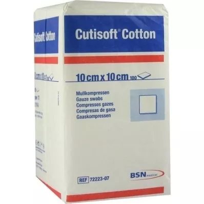 CUTISOFT Cotton Compr.10x10 cm unster.12x, 100 pces