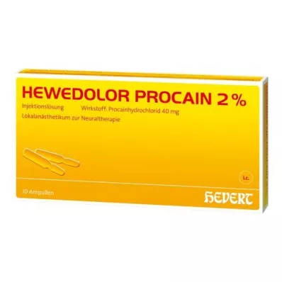 HEWEDOLOR Ampoules de procaïne 2%, 10 pièces