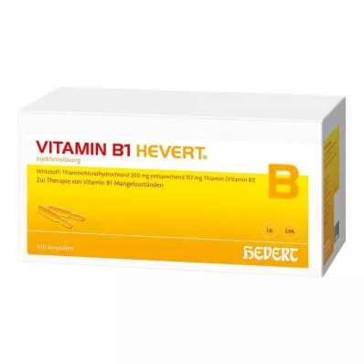 Ampoules de vitamine B1 Hevert, 100x2 ml Ampoules de vitamine B1 Hevert, 100x2 ml