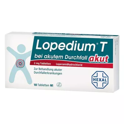 Lopedium T aigu pour comprimés de diarrhée aiguë, 10 pc