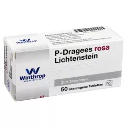 P DRAGEES rose, 50 pcs