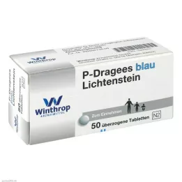 P DRAGEES bleu, 50 pcs