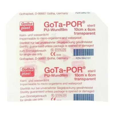 GOTA-POR PU Pansement adhésif 10x6 cm stérile, 1 pc