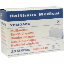 YPSIGAZE Bande de gaze 6 cmx4 m, 20 pces