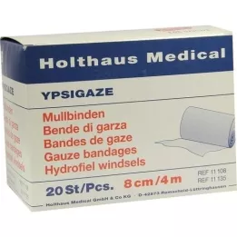 YPSIGAZE Bande de gaze 8 cmx4 m, 20 pces