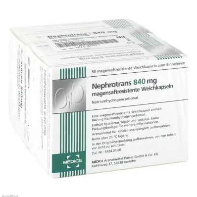NEPHROTRANS Gélules gastro-résistantes de 840 mg, 100 gélules