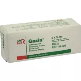 GAZIN Compresse de gaze 5x5 cm non stérile 8x Op, 100 pces