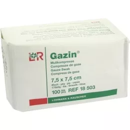 GAZIN Comp. de gaze 7,5x7,5 cm non stériles 8x Op, 100 pces